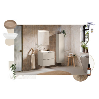 Comad SET-BC B CASHMERE 140CM UN NIKA WH Nábytková sestava 140 cm s deskou a umyvadlem