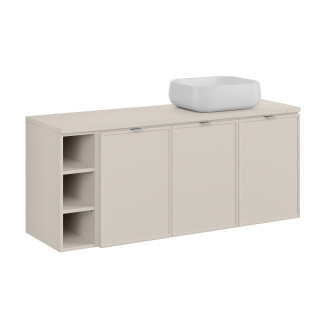 Comad SET-BC B CASHMERE 140CM UN NIKA WH Nábytková sestava 140 cm s deskou a umyvadlem
