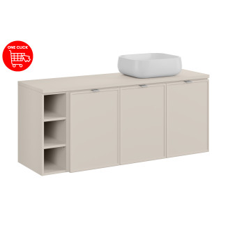 Comad SET-BC B CASHMERE 140CM UN NIKA WH Nábytková sestava 140 cm s deskou a umyvadlem