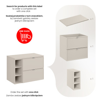 Comad SET-BC B CASHMERE 80CM R Nábytková sestava 80 cm s deskou