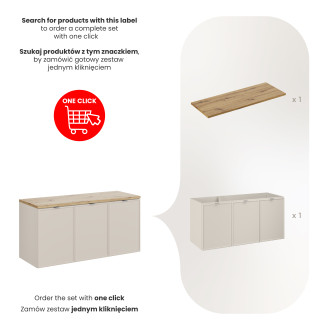 Comad SET-BC B ARTISAN 120CM Nábytková sestava 120 cm s deskou