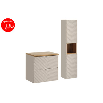 Comad SET-VIC B OAK 60CM S HC Nábytková sestava 60 cm s deskou a vysokou skříňkou