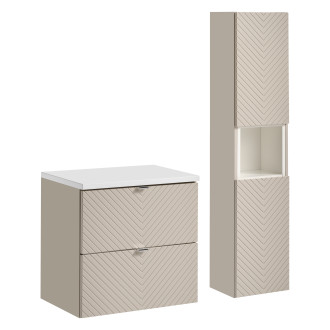 Comad SET-VIC B WHITE 60CM S HC Nábytková sestava 60 cm s deskou a vysokou skříňkou