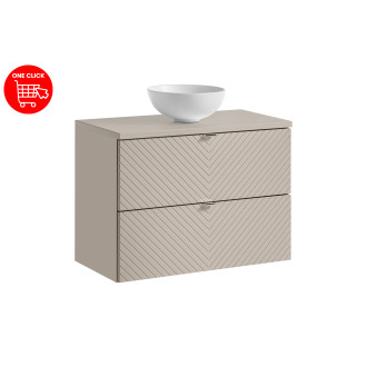 Comad SET-VIC B CASHMERE 80CM S UN DOMI MW Nábytková sestava 80 cm s deskou a umyvadlem