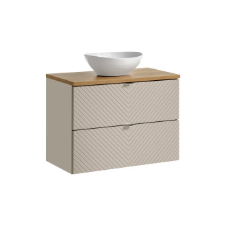 Comad SET-VIC B OAK 80CM S UN LOLA GW Nábytková sestava 80 cm s deskou a umyvadlem Lola