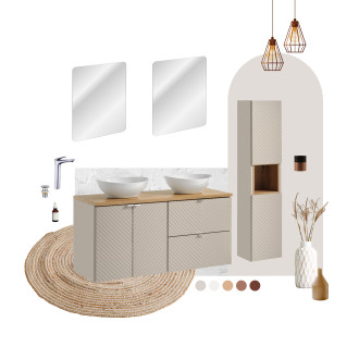 Comad SET-VIC B WHITE 80CM S UN LOLA GW Nábytková sestava 80 cm s deskou a umyvadlem Lola