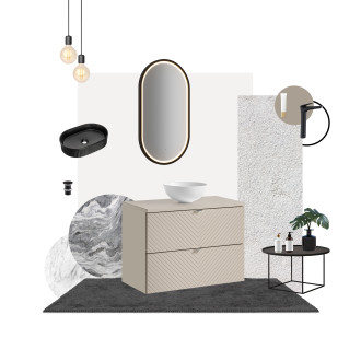 Comad SET-VIC B WHITE 80CM S UN LOLA GW Nábytková sestava 80 cm s deskou a umyvadlem Lola