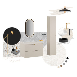 Comad SET-DC B 80CM HC Nábytková sestava 80 cm s deskou a vysokou skříňkou