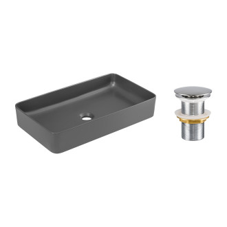 Comad SET-SLIM 60 GREY DP T201L-3 Umyvadlová sada se zátkou Click-Clack