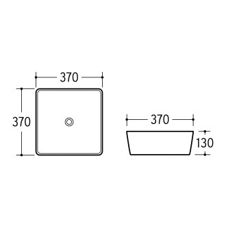Comad UM-6276 SLIM 40 GREY DP Nábytkové umyvadlo na desku
