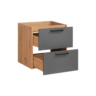 Comad MADERA GREY 820 FSC Skříňka pod umyvadlo 60 cm 2 zásuvky