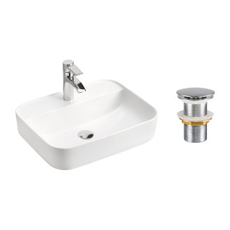 COMAD set-magic 50 dp t201l-3 Umyvadlo na desku včetně  výpusti click-clack, chrom