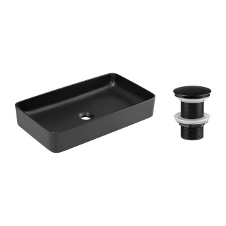 Comad SET-SLIM 60 BLACK DP T201MBG-3 Umyvadlová sada se zátkou Click-Clack