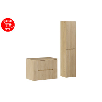 Comad SET-NC B CREMONA 80CM HC Nábytková sestava 80 cm s deskou a vysokou skříňkou