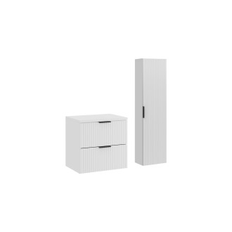 Comad SET-ADW B WHITE 60CM HC Nábytková sestava 60 cm s deskou a vysokou skříňkou