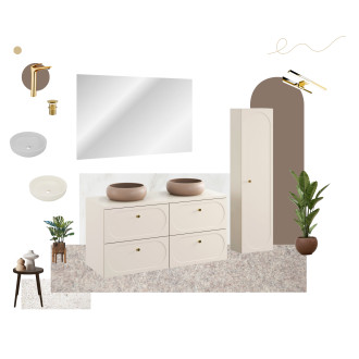 Comad DONNA SAND 80-35-1D Vysoká skříňka 1 dvířka