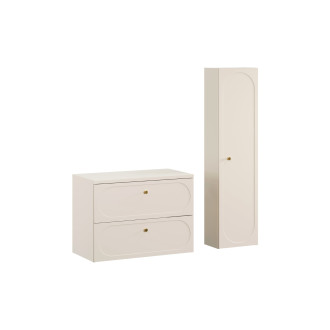 Comad SET-DS B SAND 80CM HC Nábytková sestava 80 cm s deskou a vysokou skříňkou
