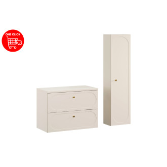Comad SET-DS B SAND 80CM HC Nábytková sestava 80 cm s deskou a vysokou skříňkou