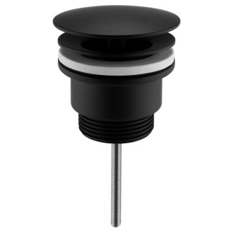Umyvadlová výpust 5/4“, neuzavíratelná, velká zátka, 5-65mm, černá mat CV3004B 55650