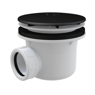 ALCA Sifon vaničkový, pro otvor 90 mm, DN 40, kov, černá-mat A49BLACK
