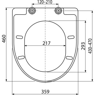 ALCA  A67 WC sedátko SOFTCLOSE, Duroplast