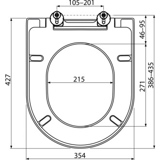 ALCA  A674S WC sedátko SOFTCLOSE, Duroplast