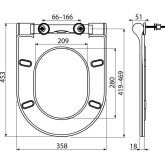 ALCA  A67SLIM WC sedátko SLIM SOFTCLOSE, Duroplast