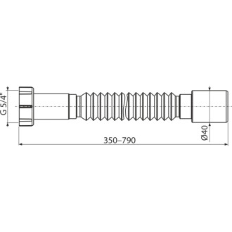 ALCA  A730 "Flexi připojení 5/4""×40 plast"