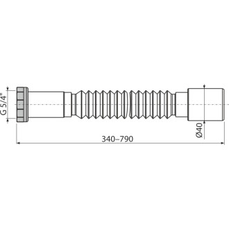 ALCA  A740 "Flexi připojení 5/4""×40 kov"