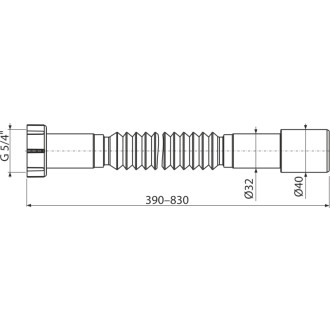 ALCA  A750 "Flexi připojení 5/4""×32/40 plast"