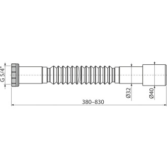 ALCA  A760 "Flexi připojení 5/4""×32/40 kov"