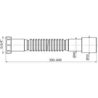 ALCA  A770 "Flexi připojení 6/4""×40/50 plast"