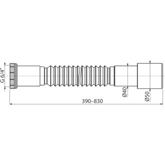 ALCA  A780 "Flexi připojení 6/4""×40/50 kov"
