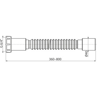 ALCA  A791 "Flexi připojení 6/4""×40 plast"