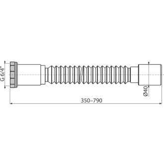 ALCA  A792 "Flexi připojení 6/4""×40 kov"