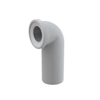 ALCA Dopojení k volně stojícímu WC, koleno 90°, DN 110, délka 225 mm, PP, bílé A90-90