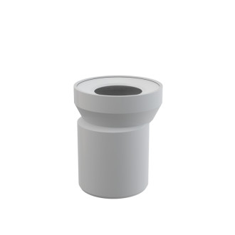 ALCA Dopojení k volně stojícímu WC, excentrické 15 mm, DN 110, délka 158 mm, PP, bílé A92