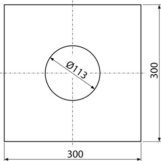 ALCA  AIZ1 Hydroizolační samolepicí límec podlahové vpusti 300×300 mm