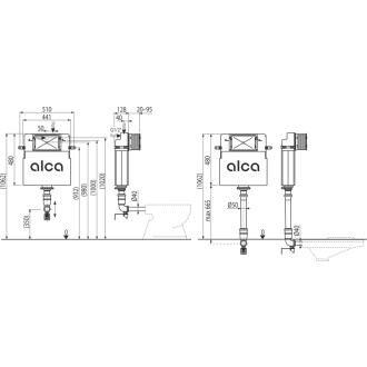 ALCA  AM112 Basicmodul - WC nádrž pro zazdívání