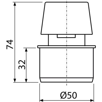 ALCA  APH50 Přivzdušňovací hlavice DN50