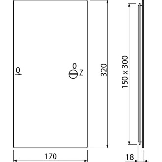 ALCA  AVD002 Vanová dvířka 150×300, bílá