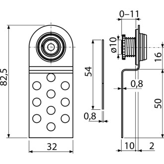 ALCA  AVD004 Magnetická vanová dvířka (pod obklady) výškově stavitelná