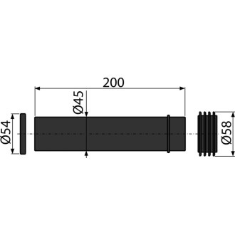ALCA  M901 Těsnění přívodu + vývodka + vrapová vložka 45×58×25