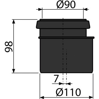 ALCA  M907 Redukce komplet DN90/110