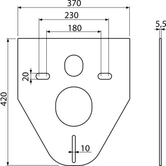 ALCA  M91 Izolační deska pro závěsné WC a bidet