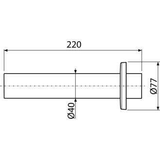 ALCA  P046 Trubka s rozetou DN40