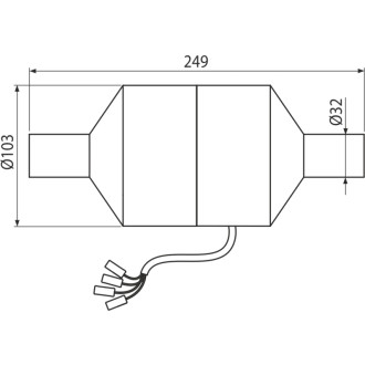 ALCA  P128 Ventilátor pro předstěnové instalační systémy s odvětráváním