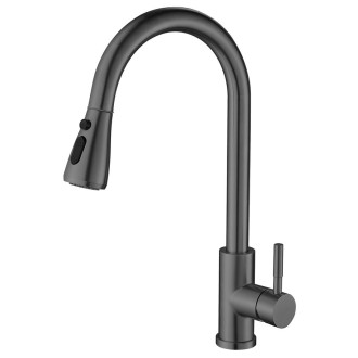 MIKELA stojánková dřezová baterie s výsuvnou sprškou, gun metal 1106-30GM