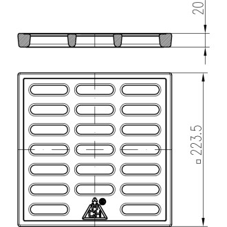 ND-Mřížka litinová 250x250 SPACE