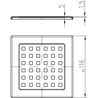 Mřížky (Mřížka Gate 1,5 mm (125 x 125))